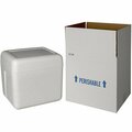 Plastilite Insulated Shipping Box with Foam Cooler 12'' x 10 1/2'' x 11 5/8'' - 1 1/2'' Thick 451SL1116CPLT